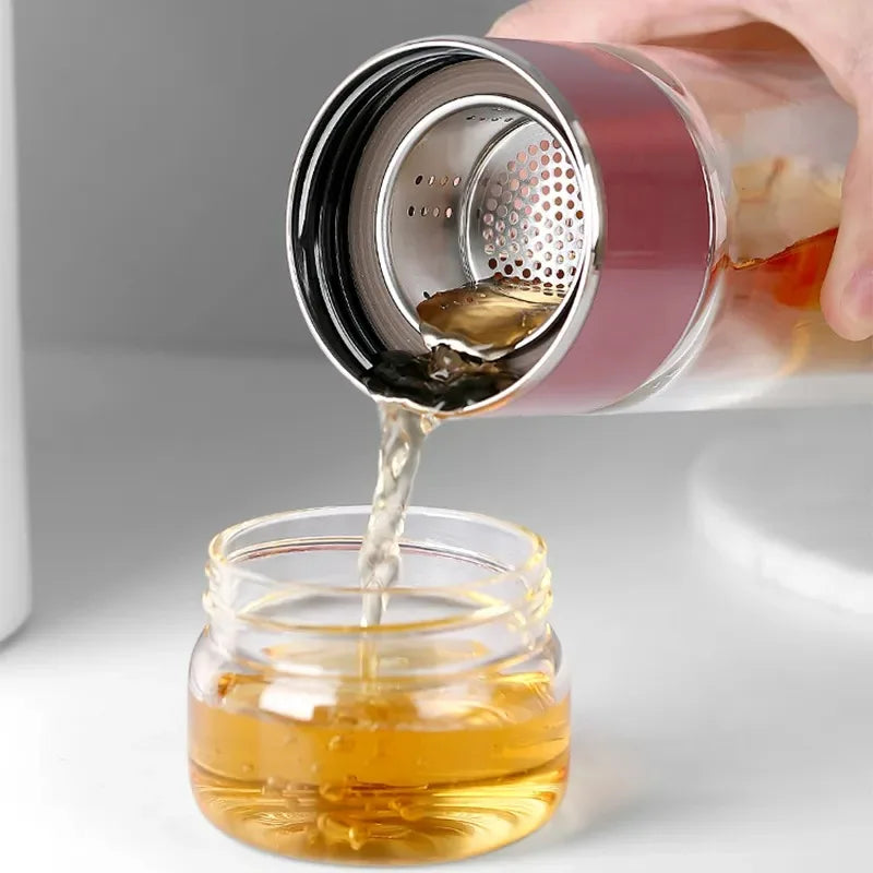 Gourde en verre 420 ml avec filtre