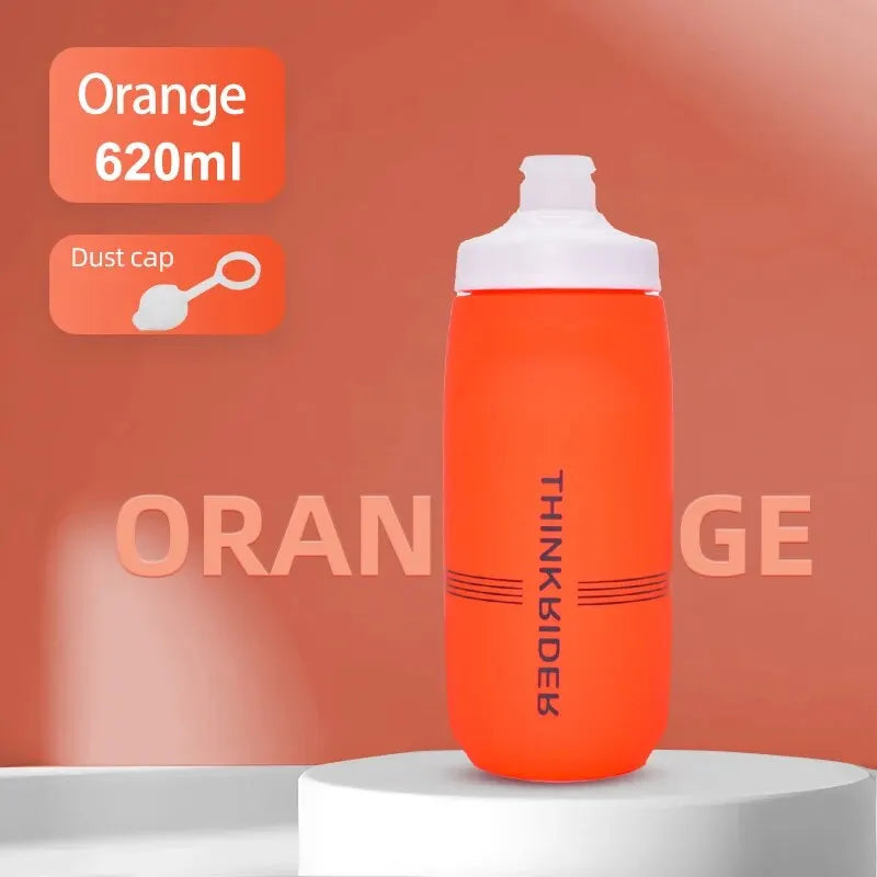 Gourde de vélo en plastique sans BPA 620 ml à 750 ml — Orange
