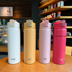 Gourde en inox 600 ml à 750 ml à paille