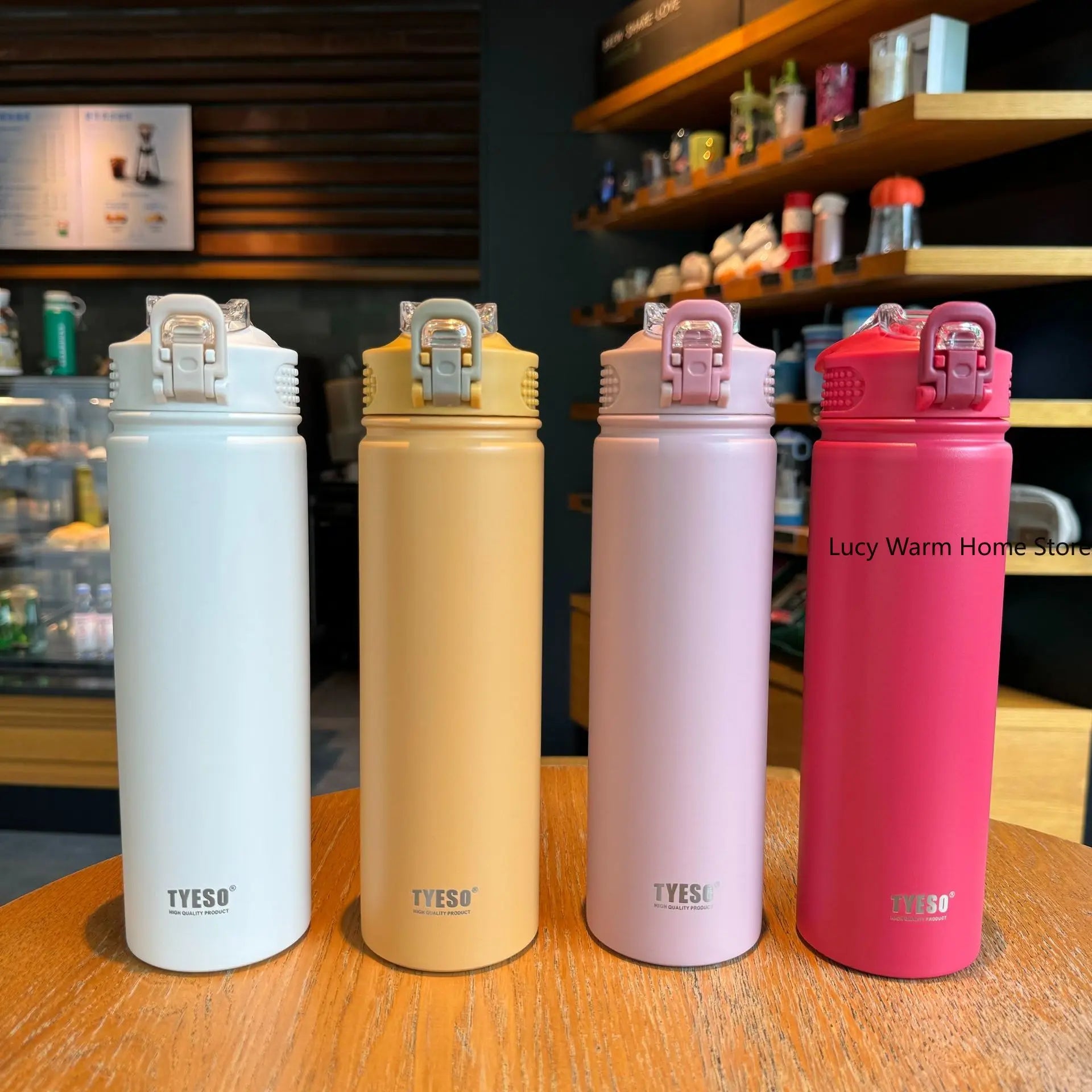Gourde en inox 600 ml à 750 ml à paille