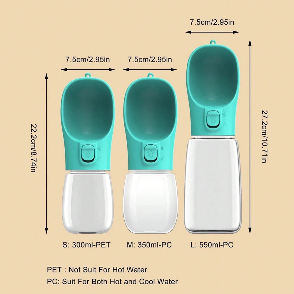 Gourde pour chien 300 ml à 550 ml