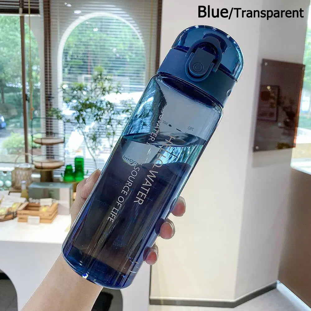 Gourde de sport 780 ml — Bleu et Transparent