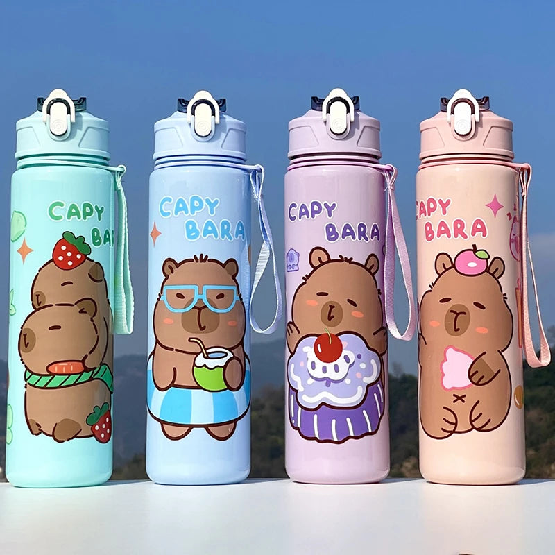 Gourde enfant en plastique sans BPA 800 ml à paille