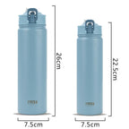 Gourde de sport en inox 600 ml à 750 ml à paille