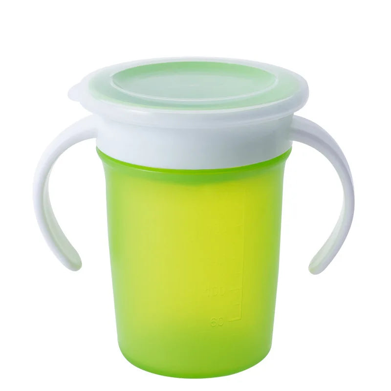 Gourde enfant à poignée — Vert (with cup lid)