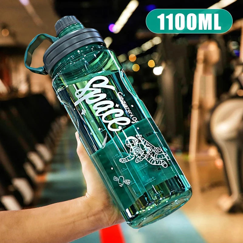 Gourde de sport en plastique sans BPA 1,1 L à 3 L avec filtre — Étoile et Vert