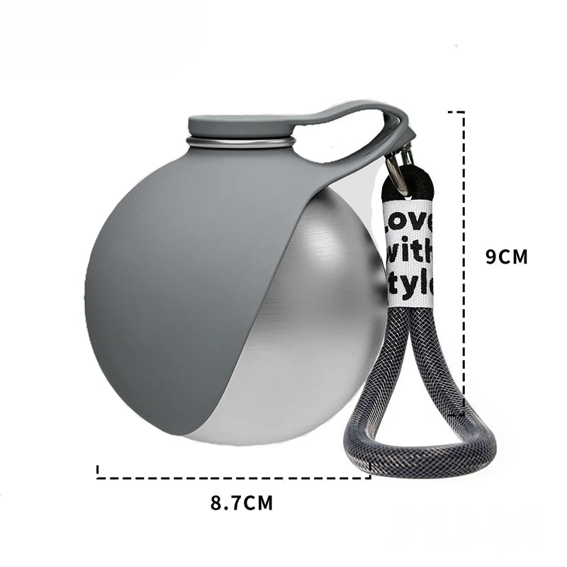 Gourde pour chien en inox — Gris