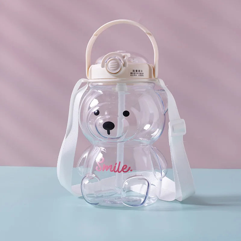 Gourde de sport 1 L à 1,4 L à paille — Clair