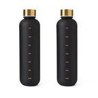 Gourde de sport en plastique sans BPA 950 ml à 1 L anti-fuite — Noir