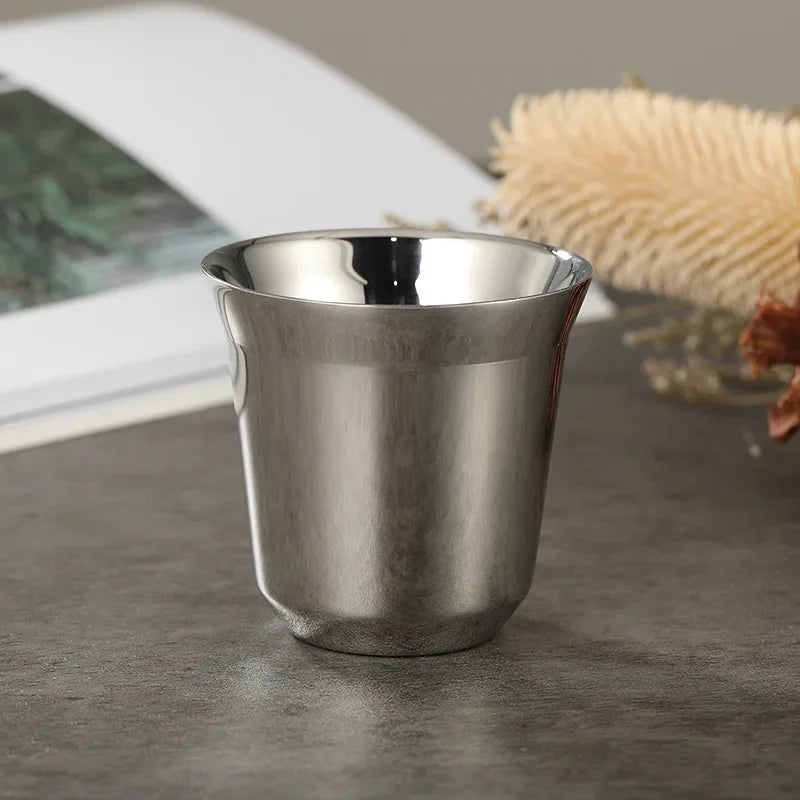 Gourde à café en inox isotherme — Argent