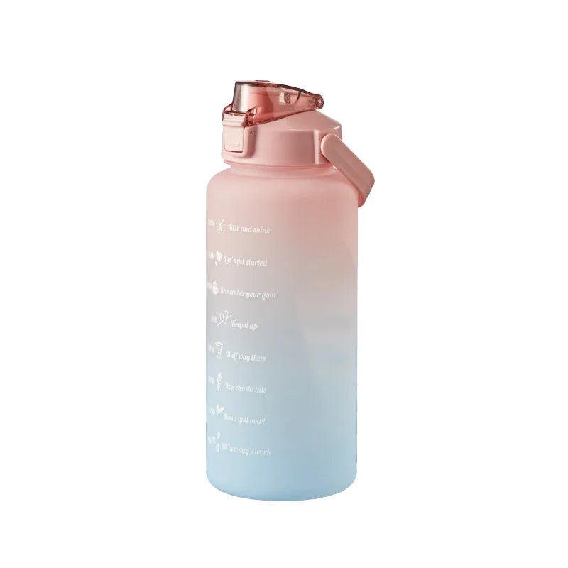 Gourde de sport 2 L à paille — Rose a