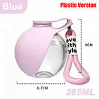 Gourde pour chien en inox 285 ml anti-fuite — Rose plastic