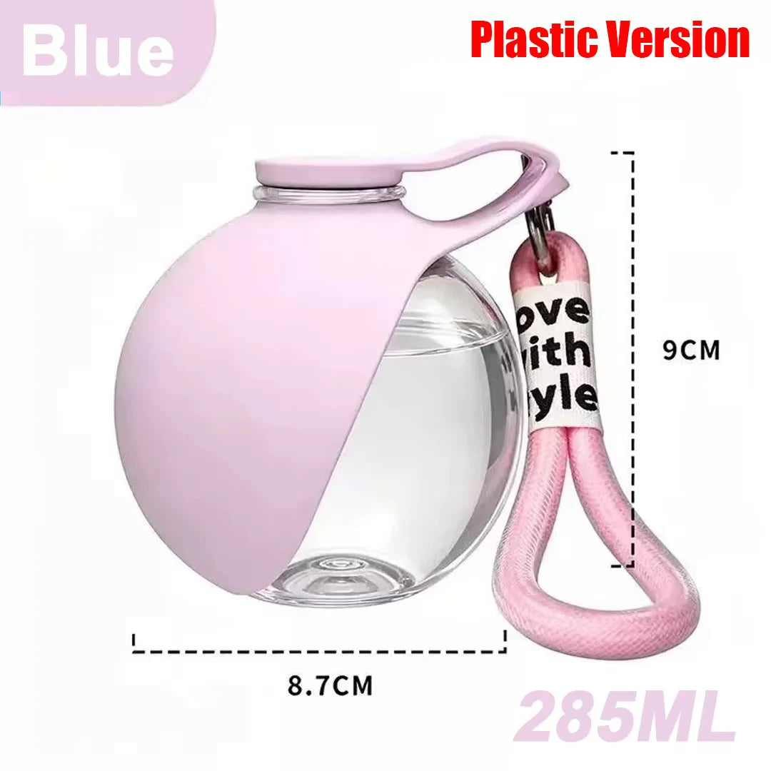 Gourde pour chien en inox 285 ml anti-fuite — Rose plastic