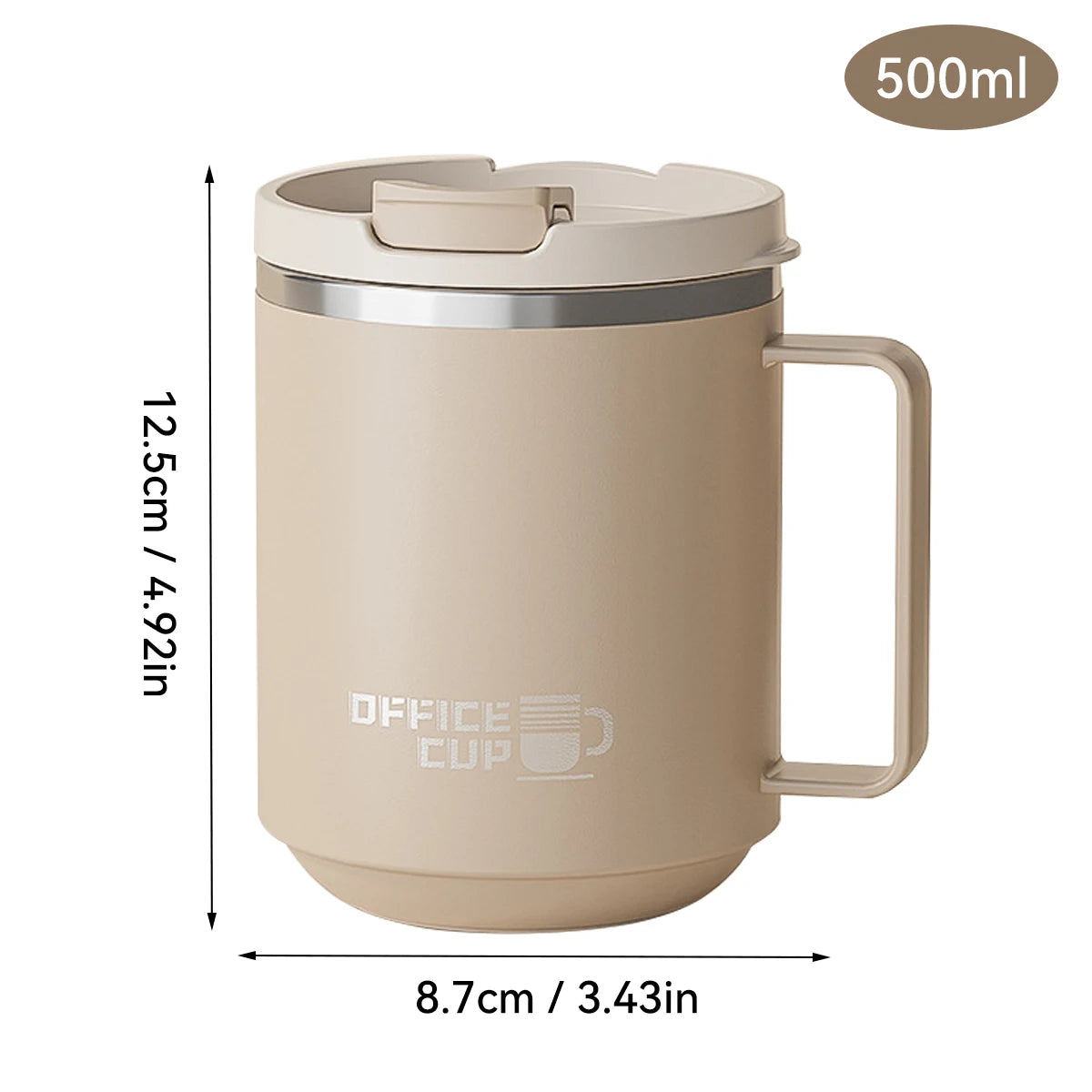 Gourde enfant en inox 500 ml isotherme — Kaki c style