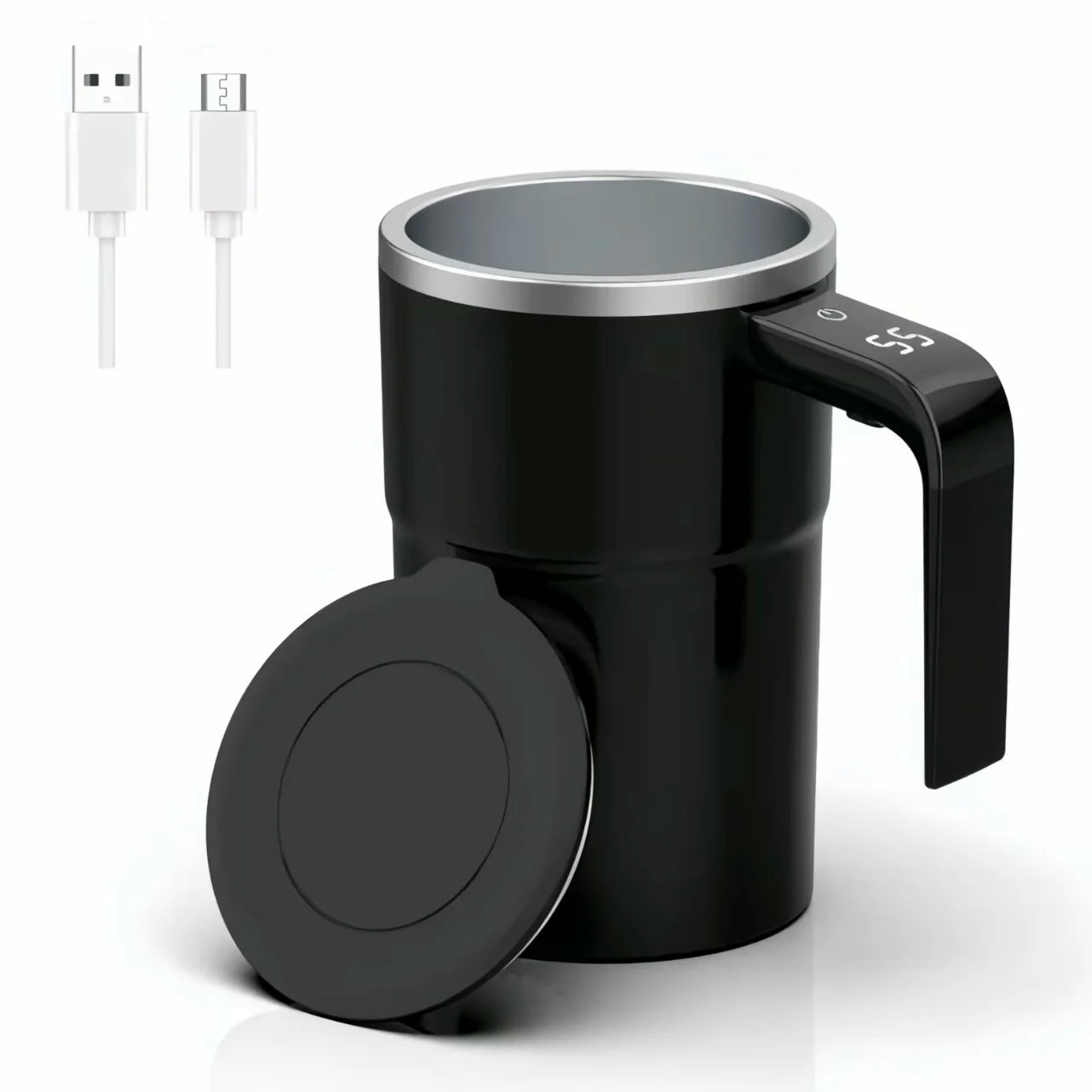 Gourde à café 380 ml à 400 ml shaker — Noir