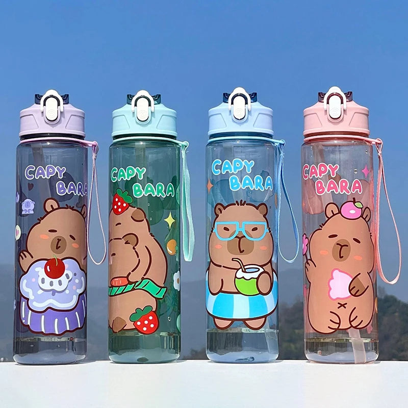 Gourde enfant en plastique sans BPA 800 ml à paille