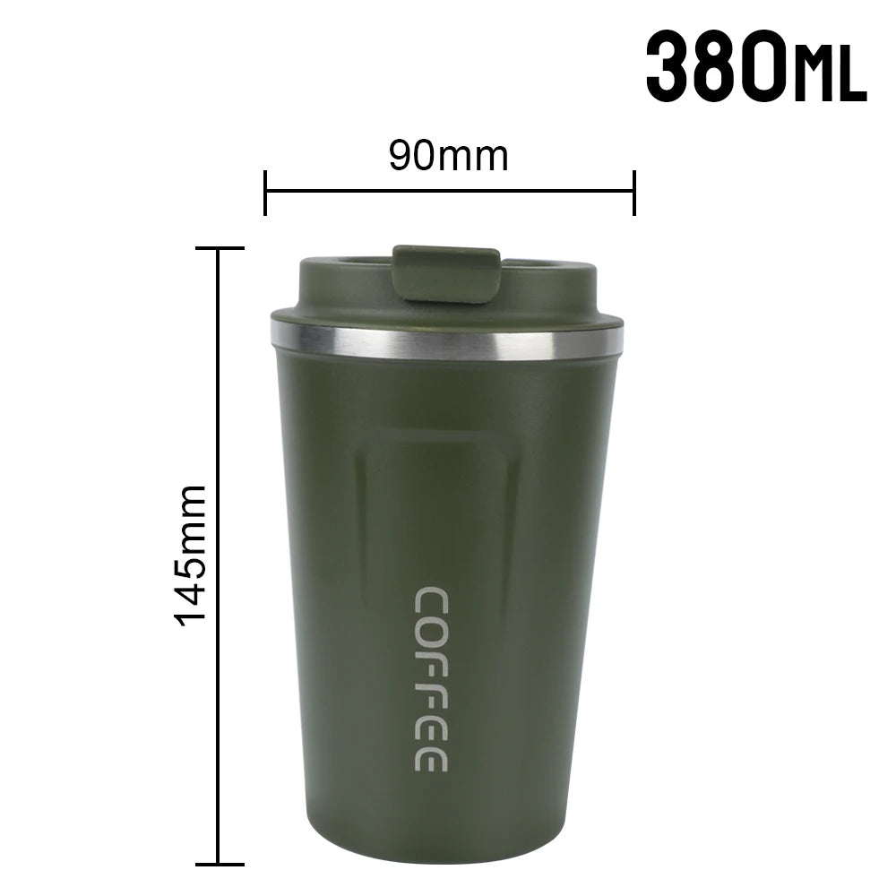 Gourde à café en inox 380 ml à 510 ml isotherme — Vert