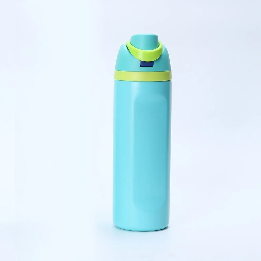 Gourde en inox 450 ml à 710 ml à paille — 710 ml Bleu