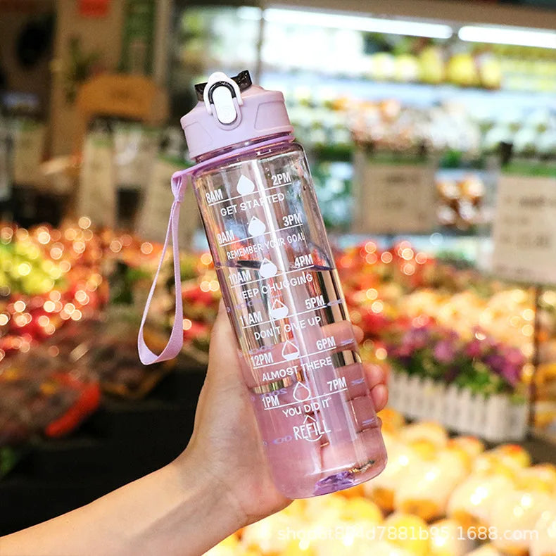 Gourde de sport 800 ml à paille — Violet