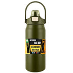 Gourde de sport en inox 800 ml à 1,5 L à paille — 9 coloris — 1 L Vert