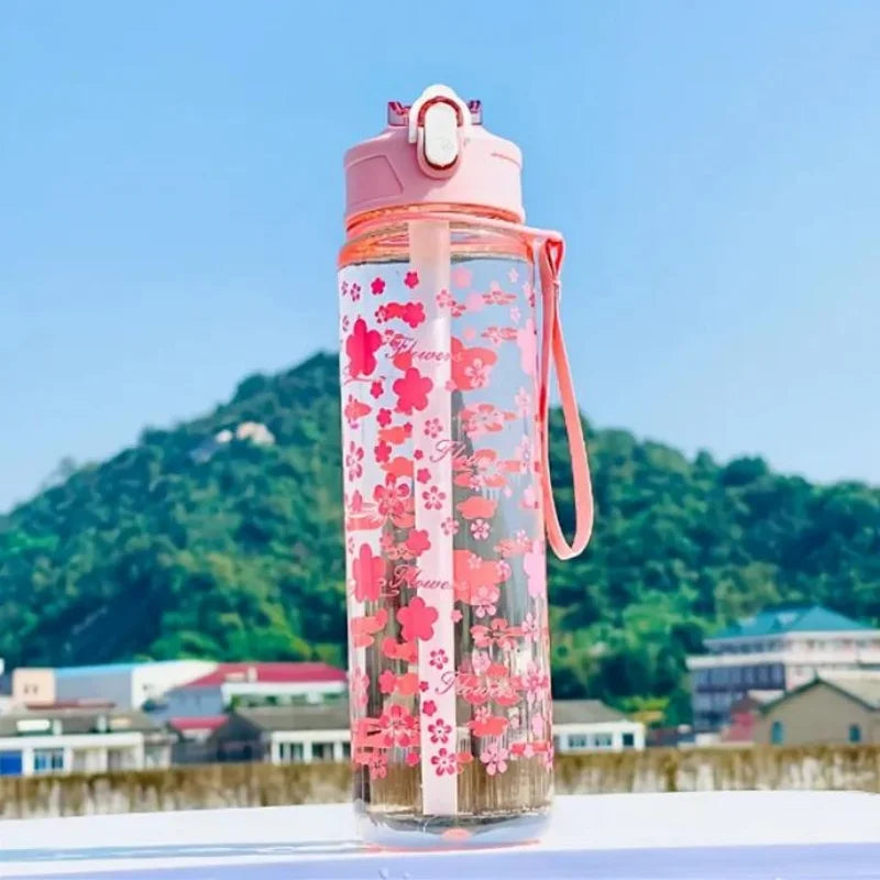 Gourde en plastique sans BPA 800 ml à paille