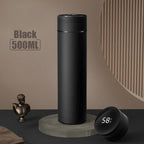 Gourde en inox 500 ml à affichage de température — 8 coloris — Noir