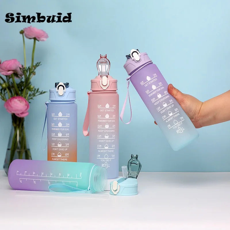 Gourde de sport 600 ml à 1 L à paille