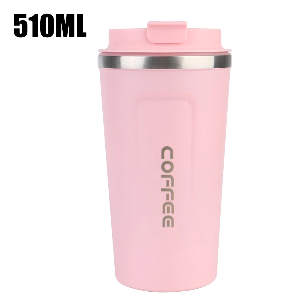 Gourde à café en inox 380 ml à 510 ml isotherme — Rose