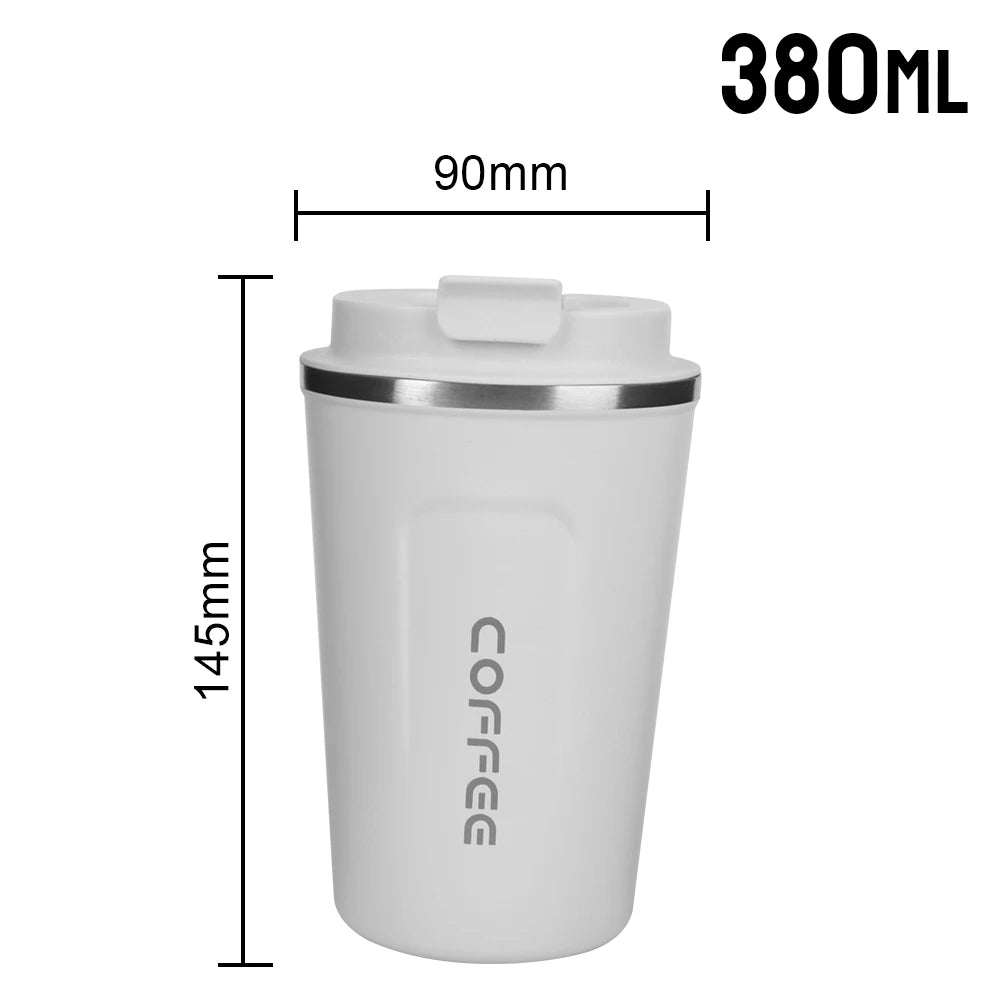 Gourde à café en inox 380 ml à 510 ml isotherme — Blanc