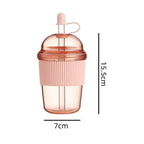 Gourde à café en plastique sans BPA 430 ml à paille