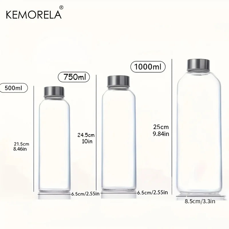 Gourde de sport en verre 500 ml à 1 L