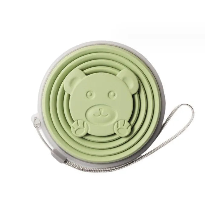Gourde de sport en silicone 180 ml à 320 ml — Vert