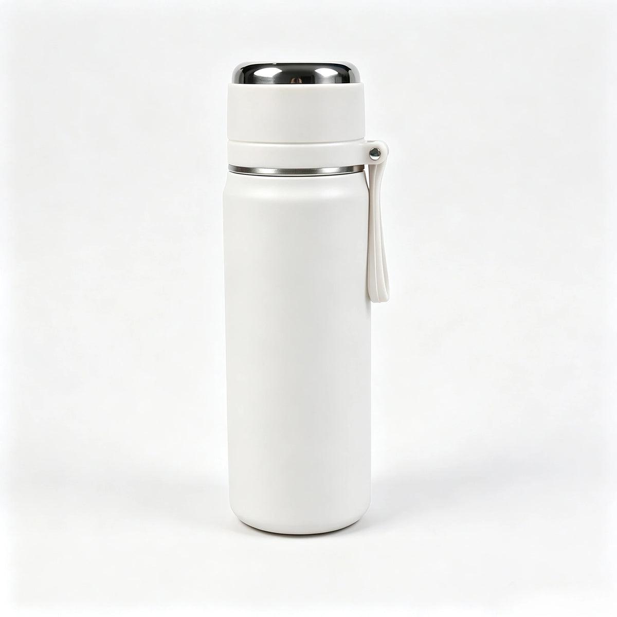 Gourde en inox 500 ml à 600 ml isotherme — 600 ml Blanc