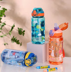 Gourde enfant en silicone 600 ml à paille