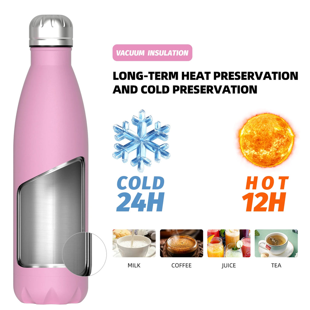 Gourde de sport en inox 500 ml isotherme