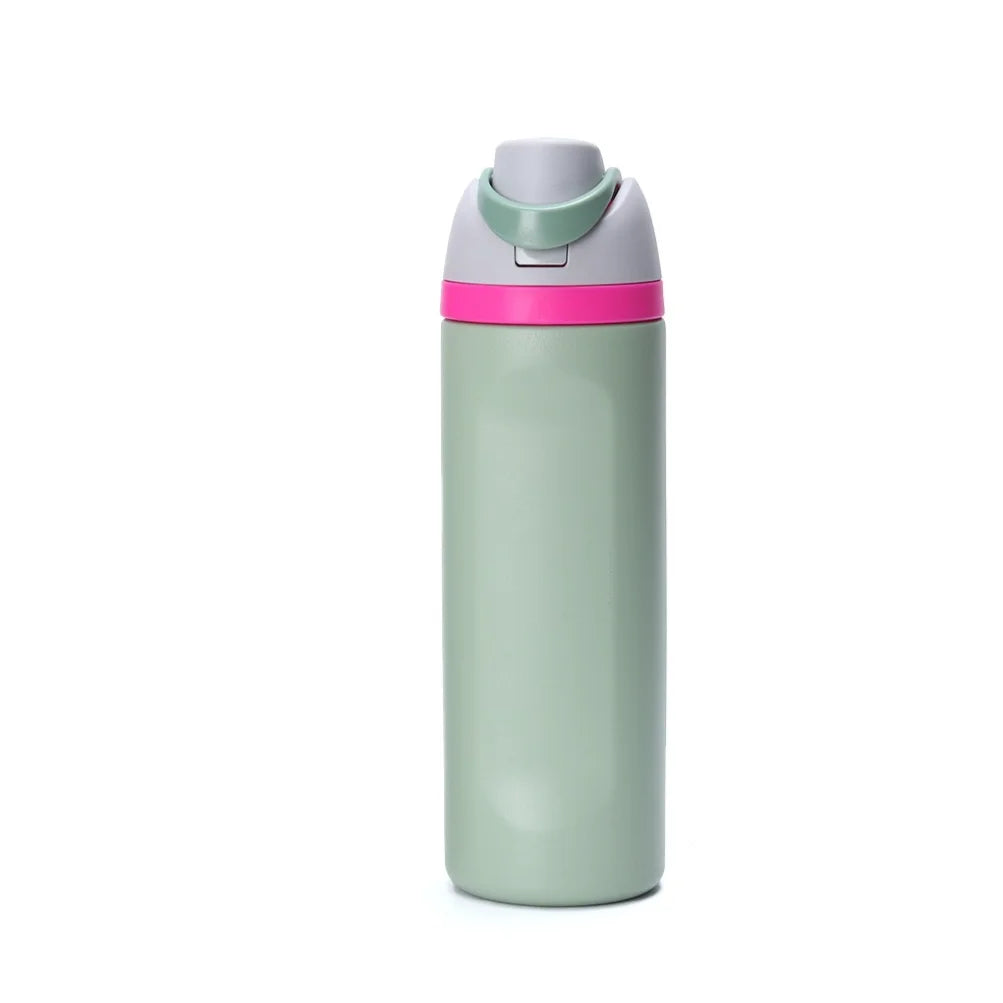 Gourde en inox 450 ml à 710 ml à paille — 710 ml Vert