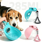 Gourde pour chien en silicone à mousqueton