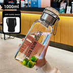 Gourde de sport en verre 1 L avec filtre