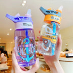 Gourde enfant en plastique sans BPA à paille