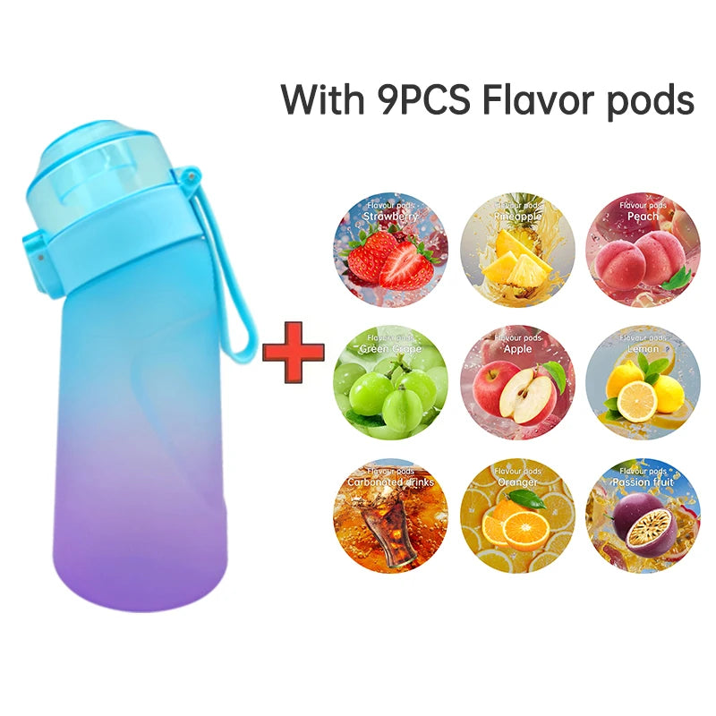 Gourde de sport 500 ml à paille — Dégradé et Bleu et Violet