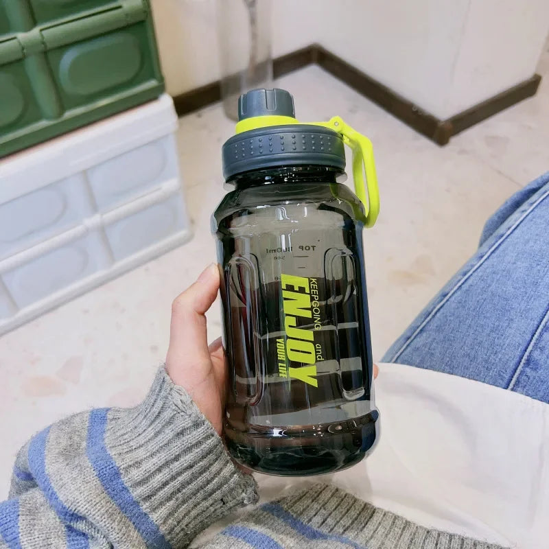 Gourde de sport en plastique sans BPA 600 ml à 1 L avec filtre — 800 ml Noir