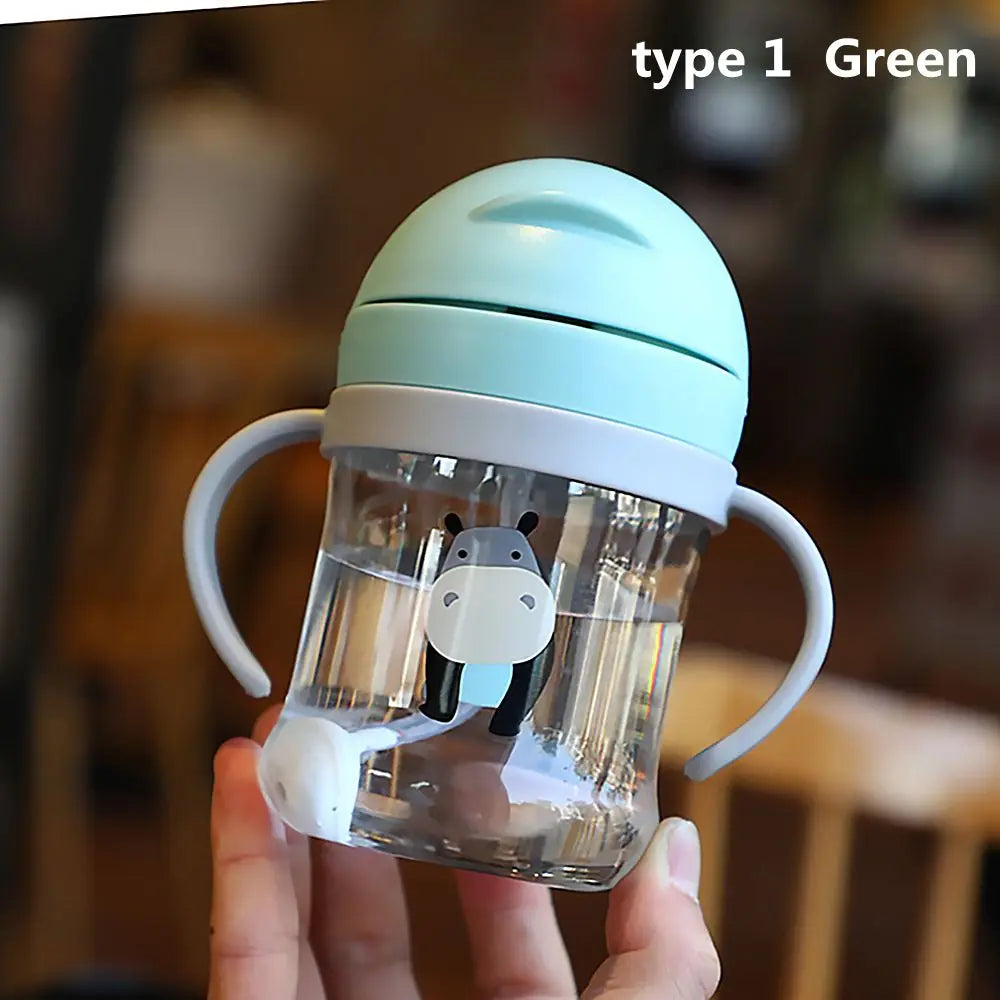 Gourde enfant 250 ml à 500 ml à paille — Vert modèle 1