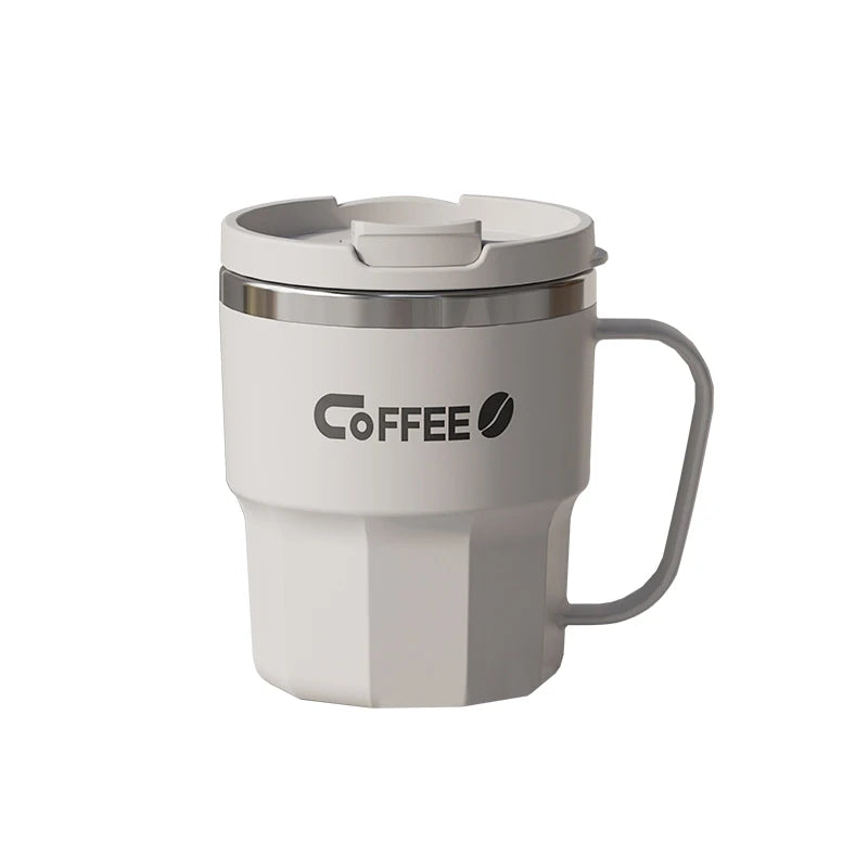 Gourde à café en inox 400 ml isotherme — Blanc