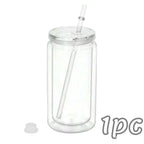 Gourde en plastique sans BPA 470 ml — Transparent 1pc