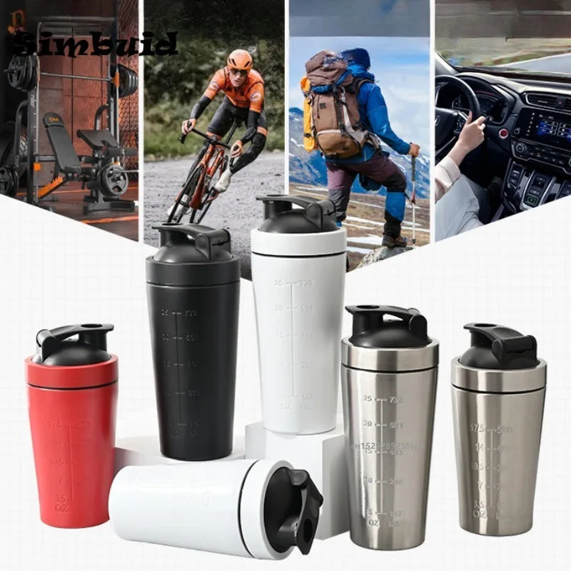 Gourde de sport en inox 500 ml à 750 ml shaker