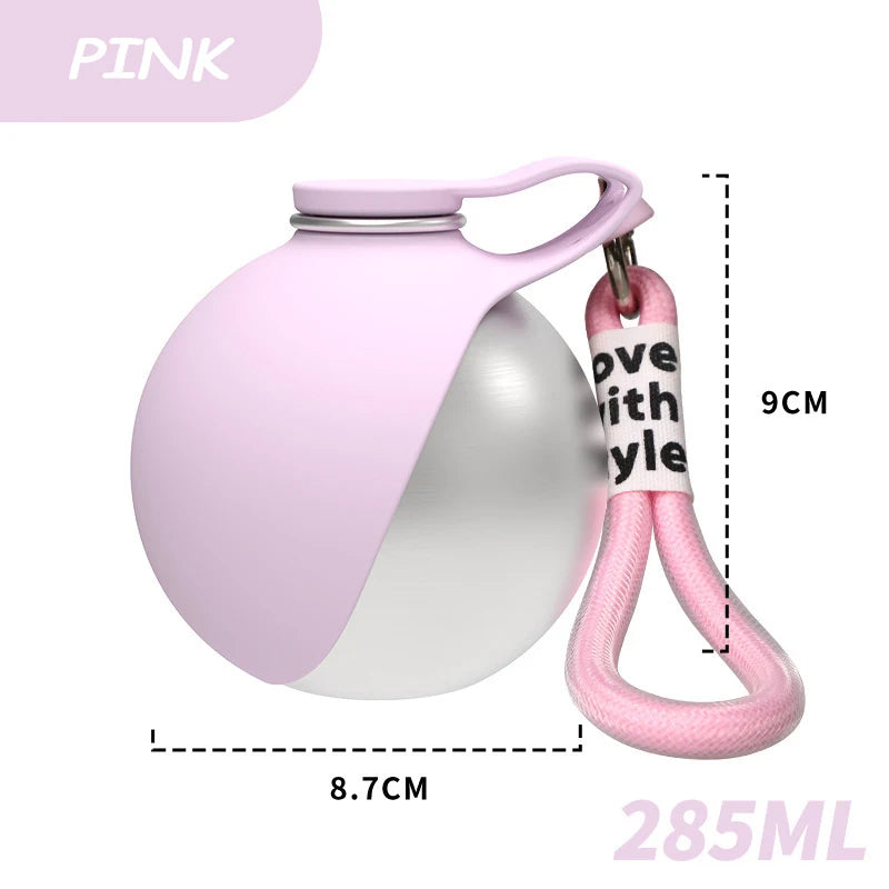 Gourde pour chien en inox — Rose