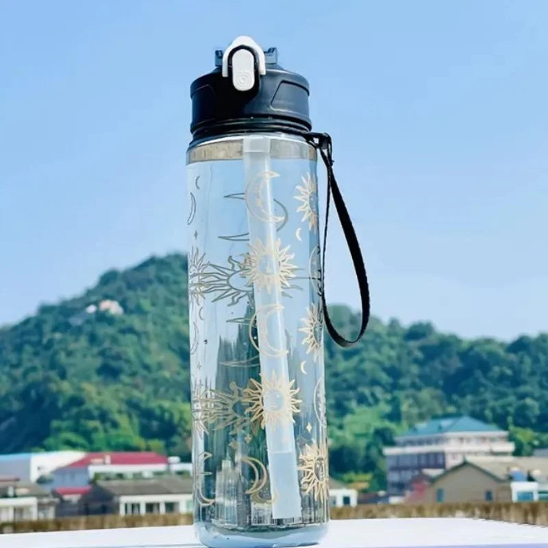 Gourde en plastique sans BPA 800 ml à paille