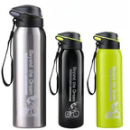 Gourde de vélo en inox 500 ml à paille