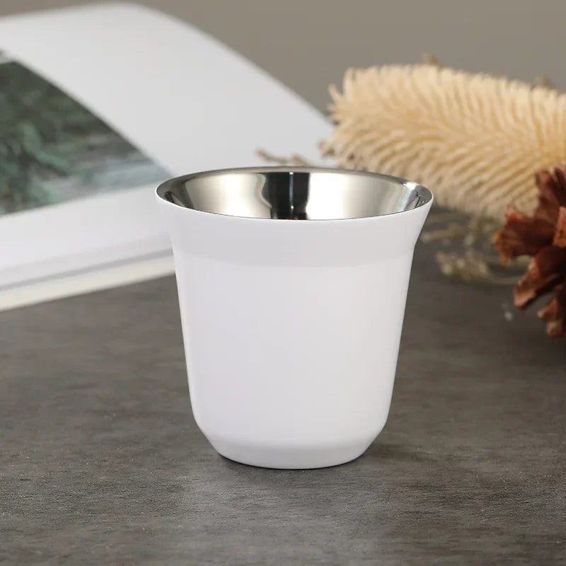 Gourde à café en inox isotherme — Blanc