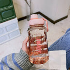 Gourde de sport en plastique sans BPA 600 ml à 1 L avec filtre — 800 ml Rose